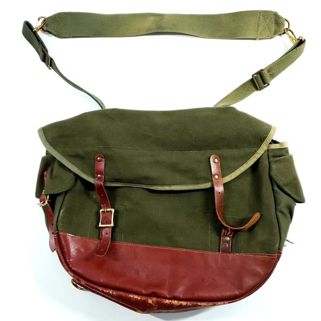 Vintage 1940s Abercrombie & Fitch Green Canvas Haversack Rucksack ...