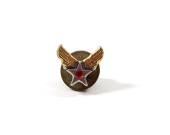 WWII US Army Air Forces San Antonio Air Depot SAAD Honorable Discharge Wings Pin