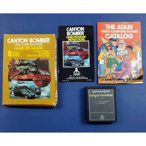 Vintage Atari 2600 Game CANYON BOMBER Complete in Box with Manual Inserts