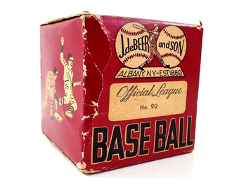 Vintage J deBeer & Son Official League Baseball No 90 Cork Center NOS Sealed Box