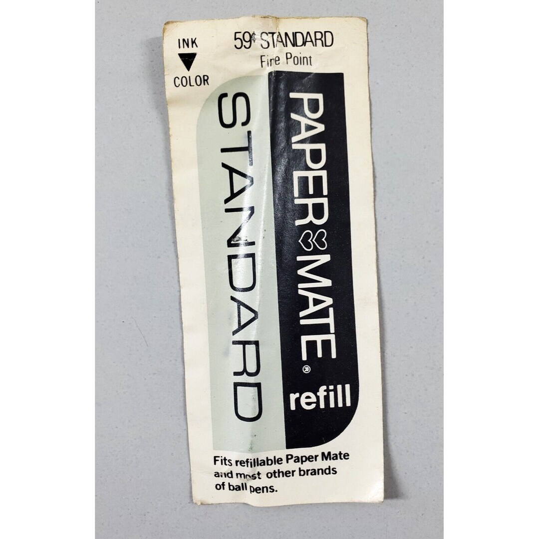 Vintage Papermate Standard Fine Point BLACK Ink Refill NOS USA