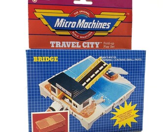 Bridge NiB Micro Machines Travel City 1987 Mini Fold Up Play Set New