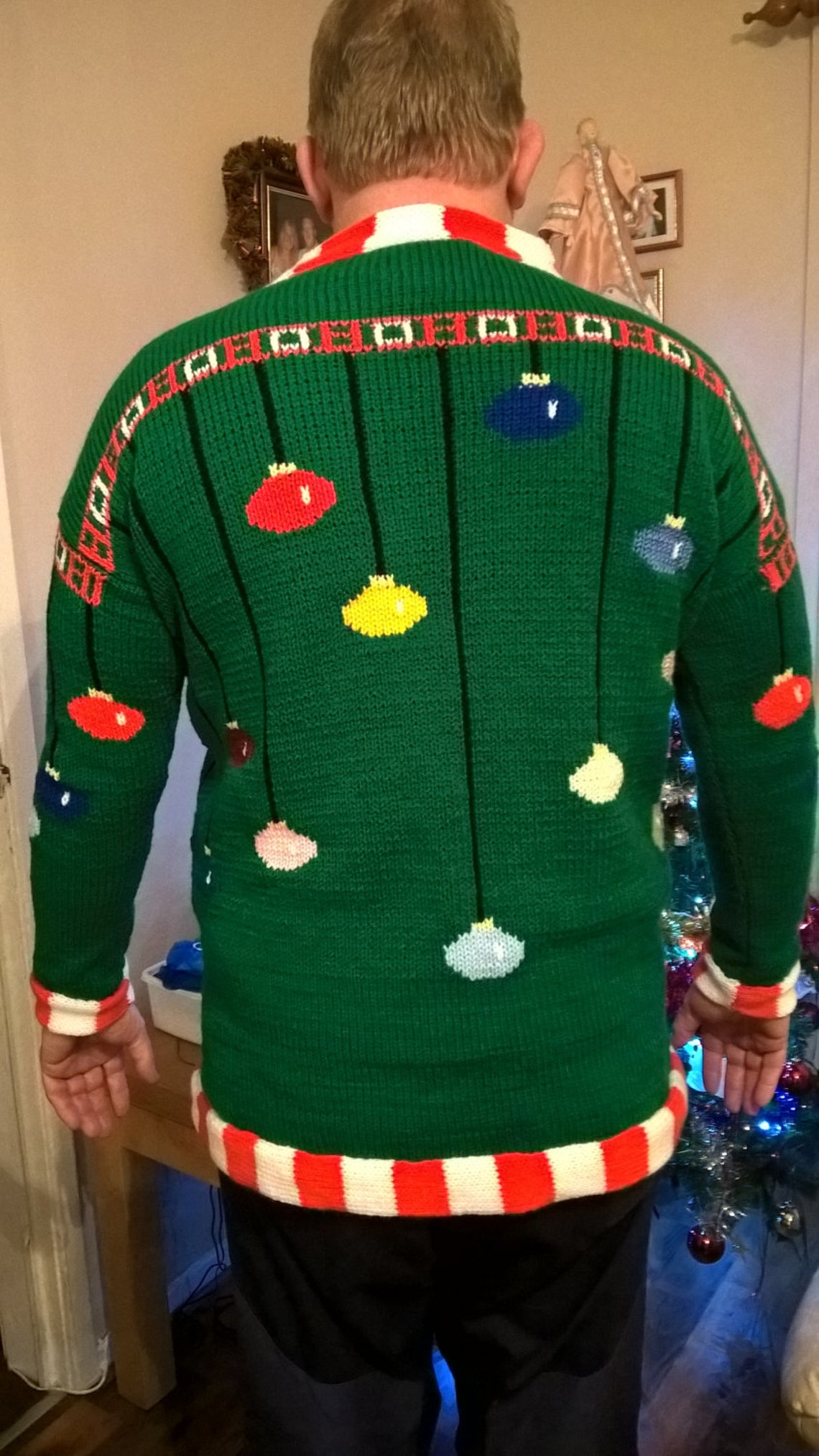 Knitting pattern Arthur Christmas Sweater in adult sizes. Etsy