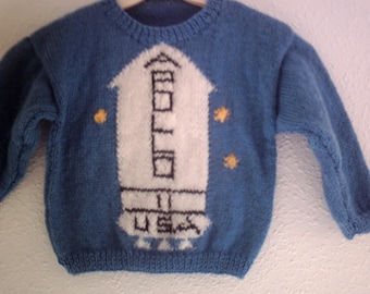 Knitting pattern Apollo sweater from the Shining child sizes.