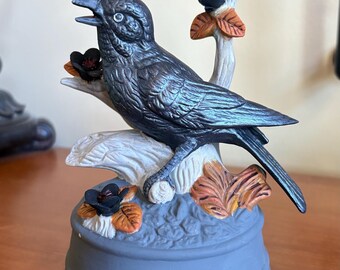 Black Raven Music Box, Hand-Painted, Haunting Melody