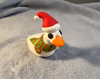 Miniatuurbeeldje ganzenklei, handgemaakt handgeschilderd bureau, cadeau plank geest