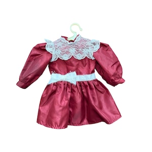 samantha christmas dress American Girl Samantha Cranberry Christmas Party Dress Ribbon Doll Not Included