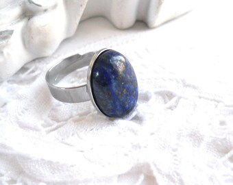 lapis lazuli ring bohemian gemstone ring gemstone jewelry silver lapis ring