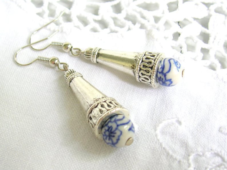 delft blue earrings delft blue style earrings blue white blue and white delft blue jewelry handmade in holland white and blue