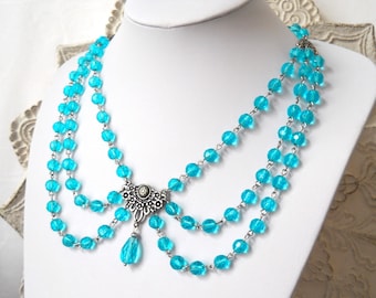 victorian turquoise statement necklace turquoise bib necklace victorian jewelry