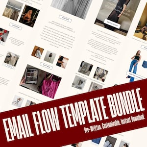 Email Marketing Flow Templates for Fashion Luxury Minimalist Brands – Klaviyo Welcome Flow, Abandoned Cart, Post-Purchase, Win-Back, & More!