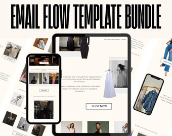 Plantillas de flujo de marketing por correo electrónico para marcas minimalistas de moda de lujo: flujo de bienvenida de Klaviyo, carrito abandonado, poscompra, recuperación y más.