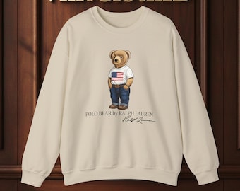 American Flag Bear Sweatshirt