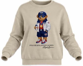 Polo Bear Crewneck Sweatshirt - Usa Champion 2026 Team Design