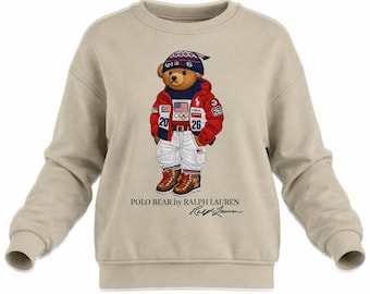 Polo Bear Crewneck Sweatshirt - Usa Olimpiade Team Design