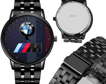 BMW M Perfomance Logo Watch Leather Strap, Sports Inspired