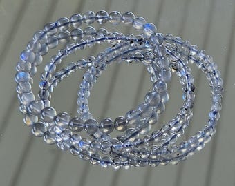 Labradorite Crystal Stretchy Beaded Bracelet