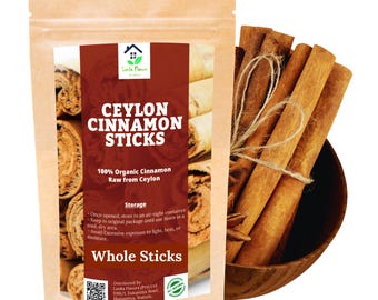 Organic Ceylon Cinnamon Sticks: True Cinnamon Quills, Lanka Flavors