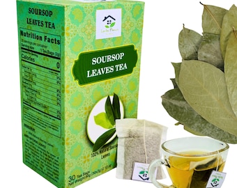Soursop Leaves Tea | 100% Natural Annona Muricata | Herbal Detox Tea | Organic Caffeine-Free Tea | Relax and Immune Support | Lanka Flavors