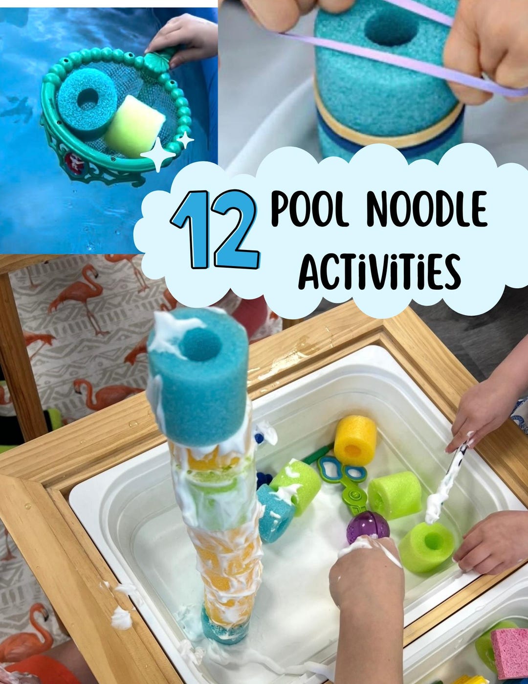 Pool Table Activity Center Pool Noodle Activity Cards for Toddlers | Ot-backed Sensory Play Ideas ...