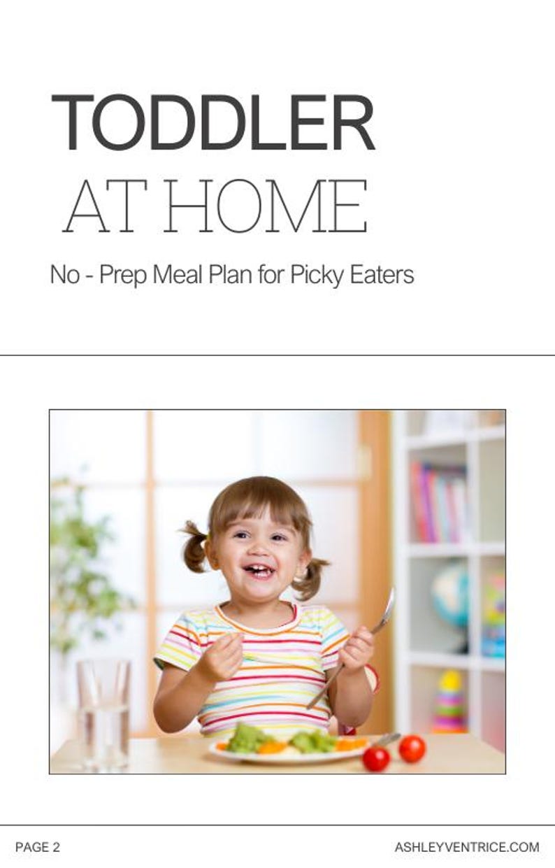 Toddler Meal Plan Printable | 5 Week No-prep Meal Planner for Picky ...