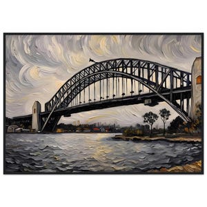 Stunning Bridge Wall Painting - Framed Art Print - Perfect for Home Decor