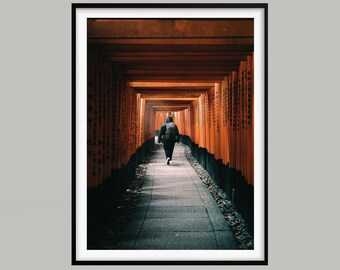 Fushimi Inari Torii Gates Print | Kyoto Shrine Photography Wall Art, Japan Home Decor