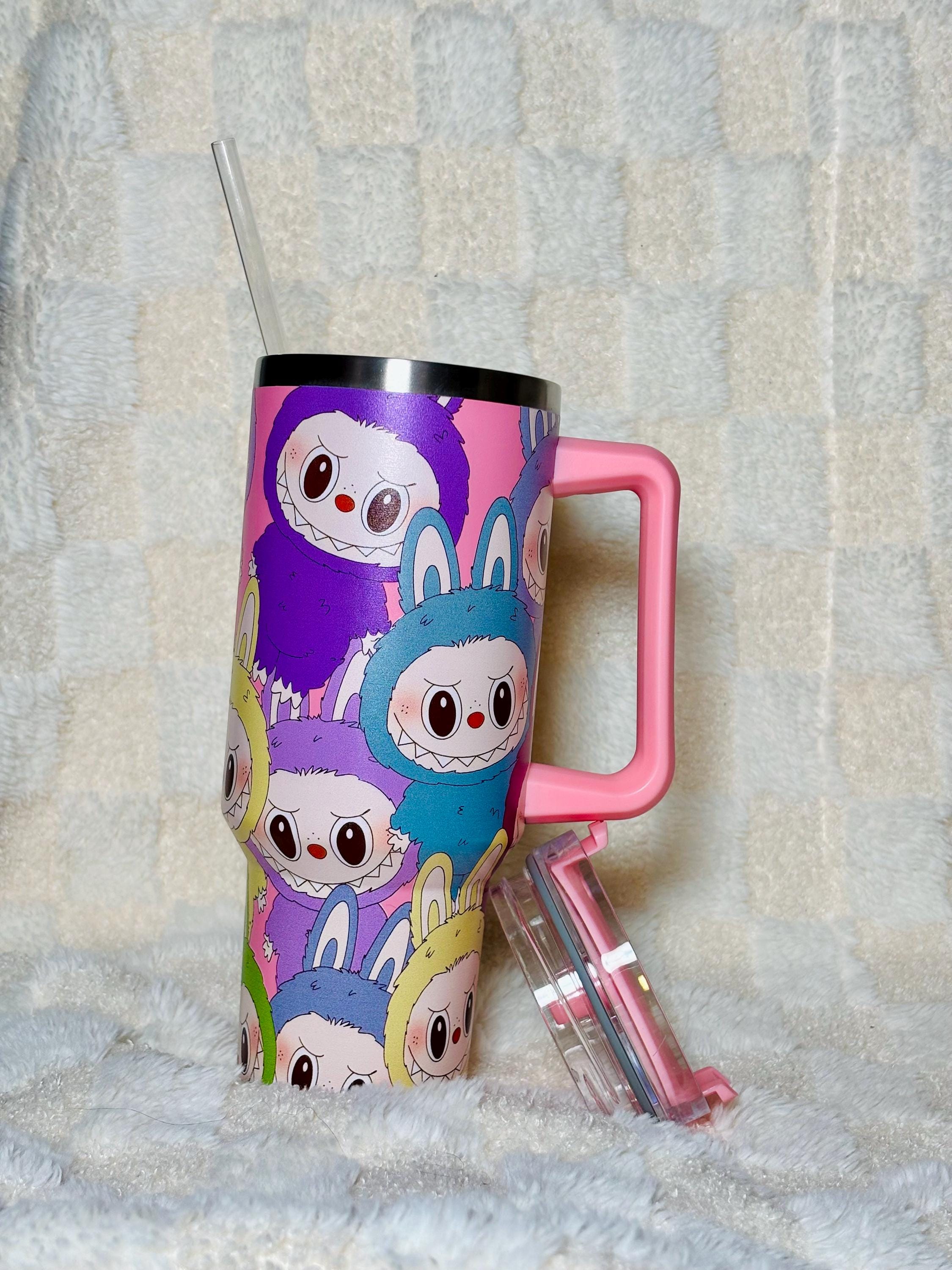 Brand New Labubu Tumblers – 40oz with Handle, Lid & Straw!