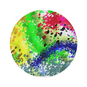Colorful Splash Round Rug | Boho Decor, Area Rug, Living Room Accent, Home Styling, Vibrant Floor Mat