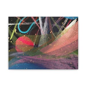 Vibrant Abstract Canvas Art, Colorful Wall Decor, Modern Home Artwork, Perfect for Living Room, Unique Gift Idea