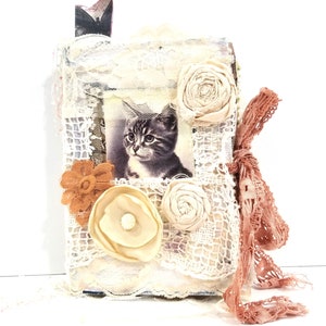 Cat Themed Mixed Media Altered Book Junk Journal