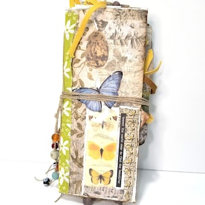 Butterflies and Flowers Theme Handmade Junk Journal