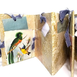 Bird Art Journal Handmade Pocket Journal Gift for Bird Lovers image 9
