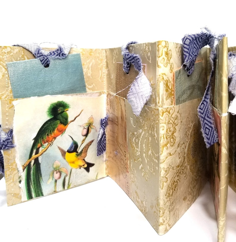 Bird Art Journal Handmade Pocket Journal Gift for Bird Lovers image 9