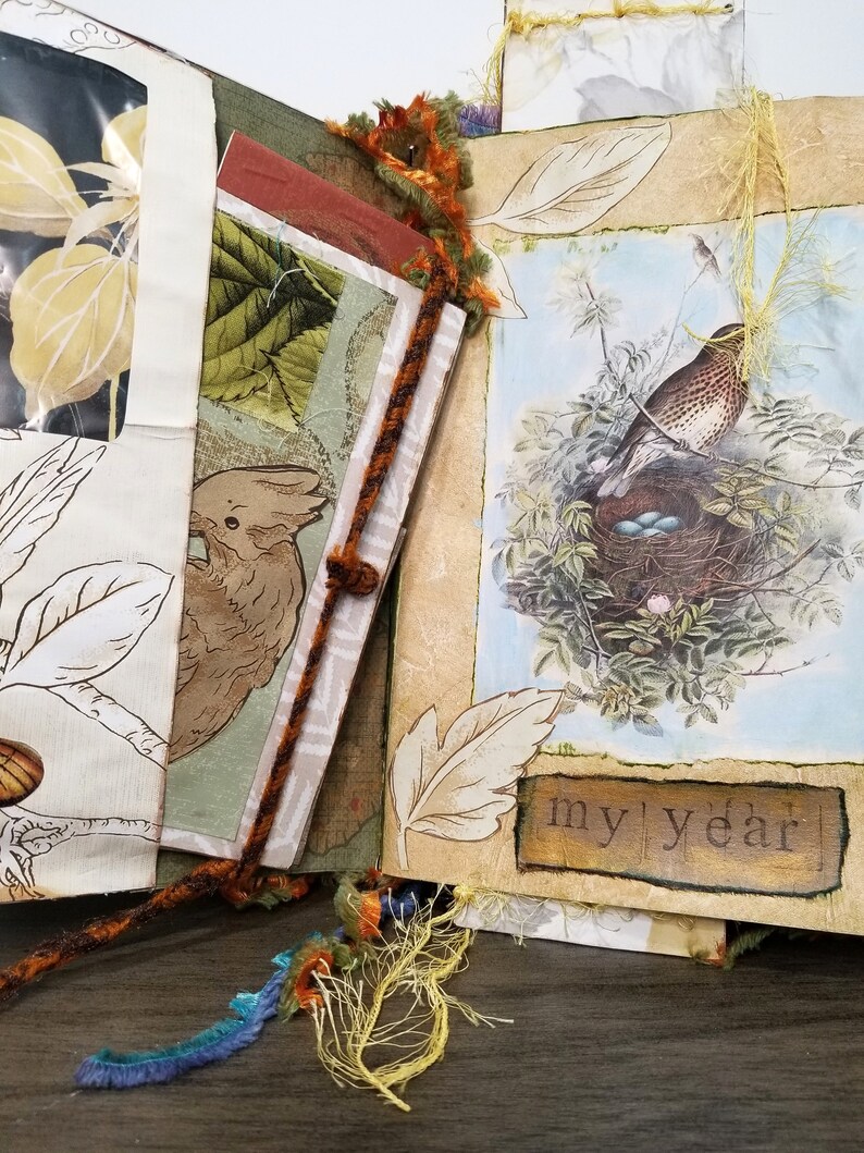 Altered 2024 Planner Nature Theme Junk Journal My Year Inspirational