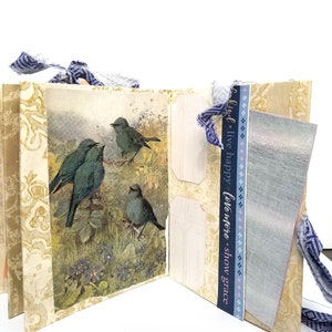 Bird Art Journal Handmade Pocket Journal Gift for Bird Lovers image 7