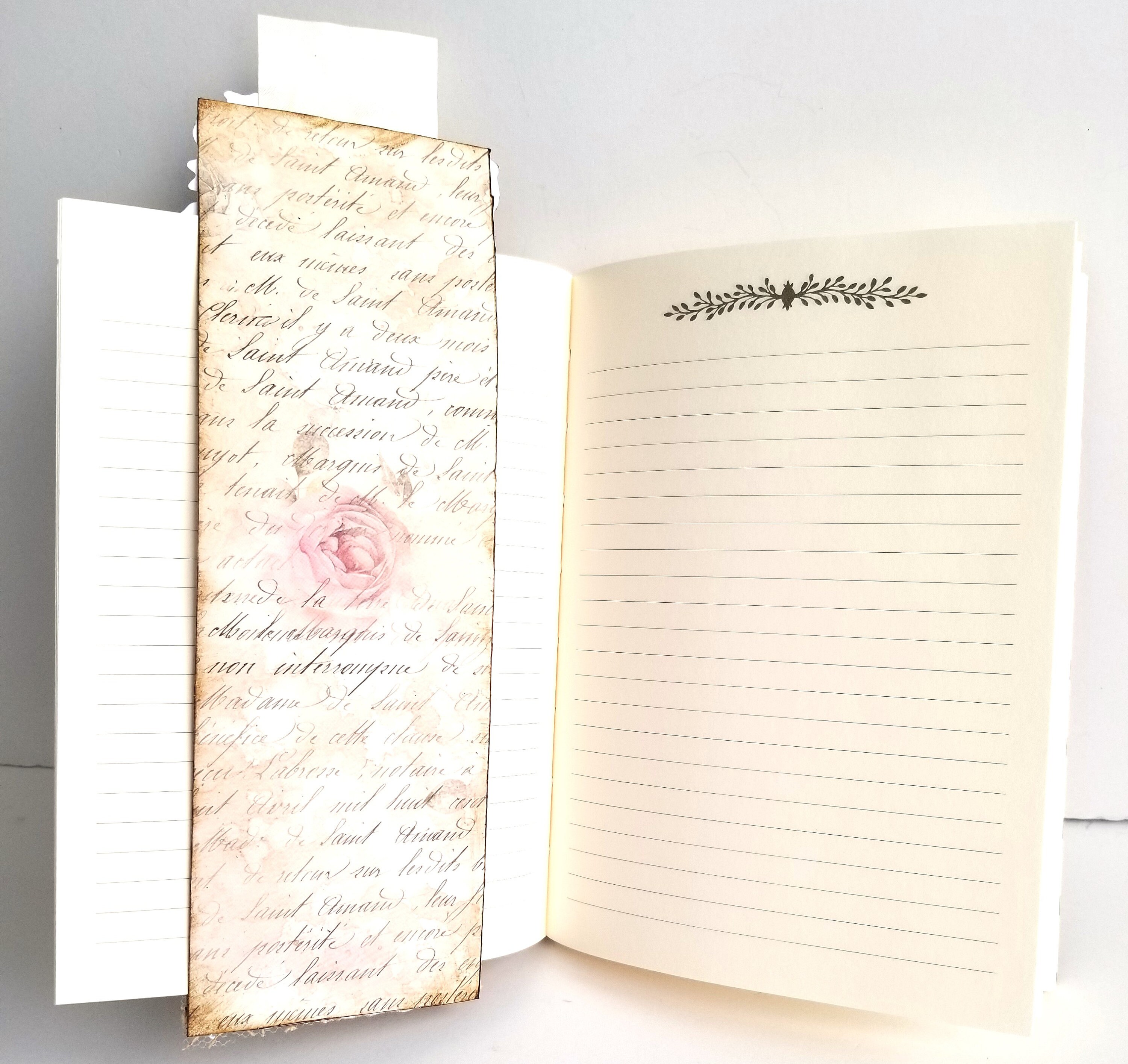 Hidden Pocket Journal Bookmark Belly Band - Handmade Planne Page Holder ...