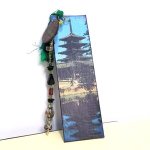 Handmade Bookmark with Tassel - Traditional Japanese Pagoda Design