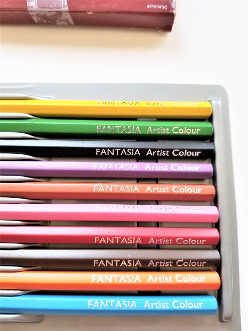 Set of 10 Colored Pencils Art Supplies Destash Artists Pencils Blendable Colour Pencil Set by Fantasia