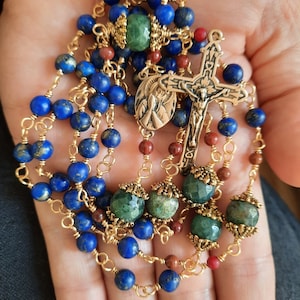 Our Lady of Perpetual Help Lapis Lazuli Rosary
