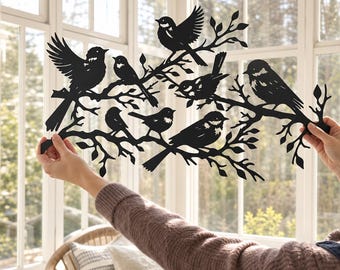 Wild Bird Tree Branch Metal Wall Plaque, Songbird Metal Decor, Nature Indoor Outdoor Decor, Garden Wall Art, Nature Lover Gift