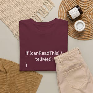 JavaScript Code T-Shirt | Funny Programmer Tee | Coder Humor Shirt | Developer Gift | Tech Geek Shirt | Computer Science Tee | Unisex image 3