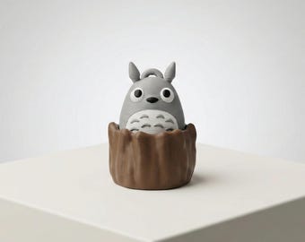 Grijze Totoro Fidget Clicker Sleutelhanger Miniatuur Anime Bag Charm Sensory Focus Tool Feestartikelen