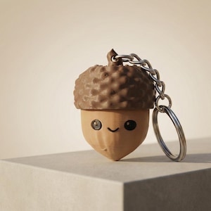Glückliche Eichel Fidget Keychain: 3D gedruckter Miniatur Herbst Charme