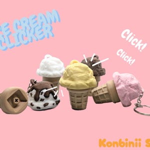 Emotional Support Ice Cream Cone | Funny Desk Pet & Novelty Fidget Toy Keychain