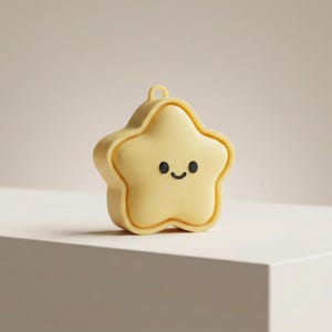 Star Fidget Clicker Keychain 1.5 Inch Eco PLA, Custom Mechanical Switch Sensory Toy, Kawaii Backpack Charm