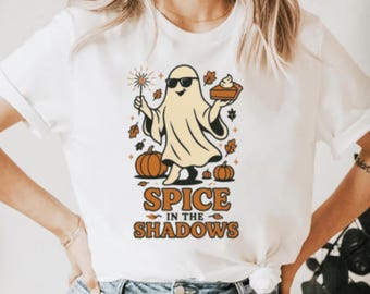 Spooky Ghost T-Shirt - Unisex Halloween Shirt, Cute Ghost Shirt, Halloween Shirt, Fall Shirt, Spooky Season Shirt, Gift for Ghost Lovers
