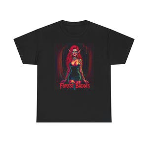 Forest Baddie Tee, Unisex T-Shirt with Elf Graphic, Nature Lover Shirt, Woodland Fantasy Top, Forest Fairy Shirt, Baddie Forest Tee