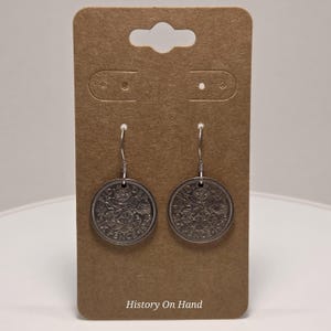 United Kingdom – Sixpence Coin Earrings (1956)