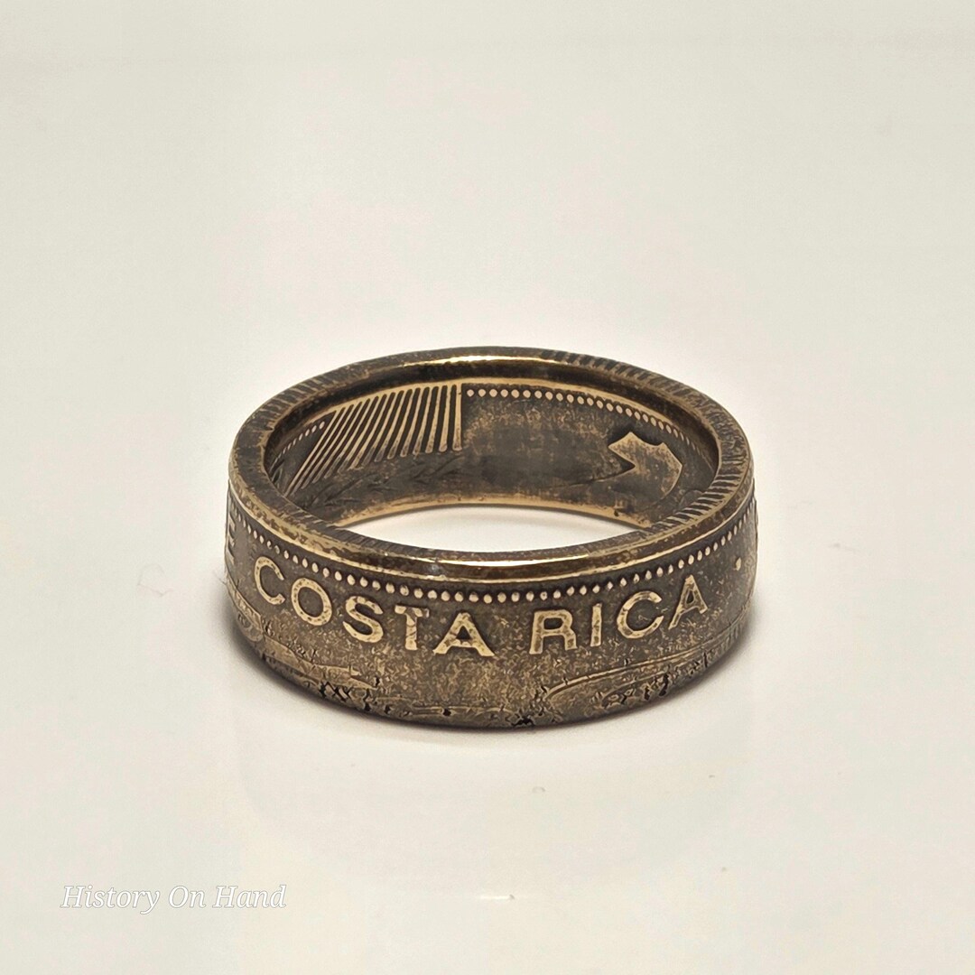 Costa Rica – 100 Colones Coin Ring (1998) - Size: 11.5 - Etsy